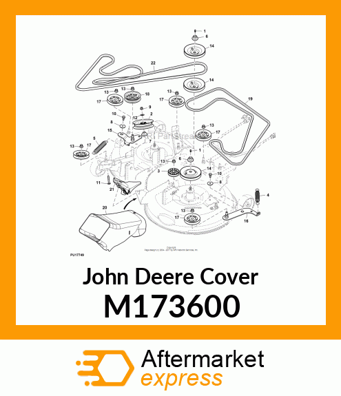 COVER, LOWER CHUTE 42 RD M173600