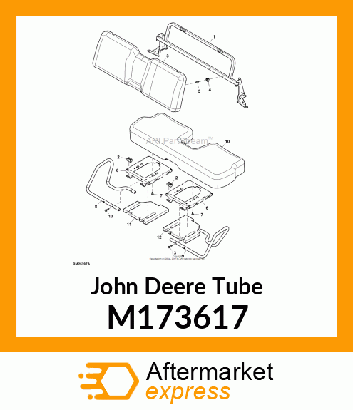 TUBE, TUBE, BOLTED HIP RESTRAINT, L M173617