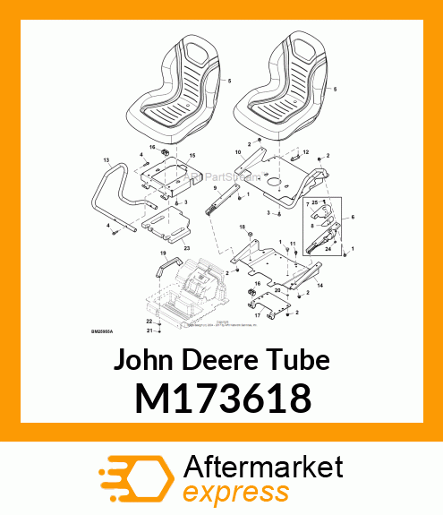 TUBE, TUBE, BOLTED HIP RESTRAINT, R M173618