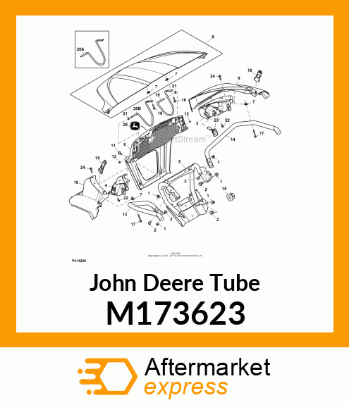 TUBE, TUBE, FENDER SUPPORT RH RSX M173623