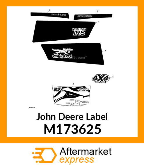 LABEL, LABEL,CARGO BOX SIDE LH M173625