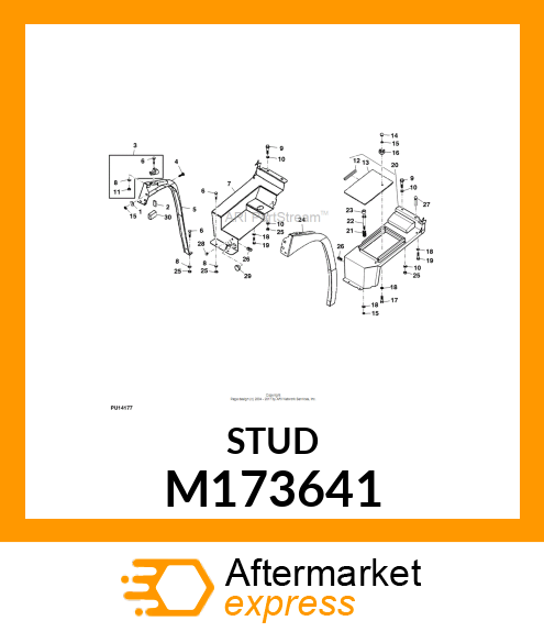 STUD, STUD, PNEUMATIC CYLINDER MOUN M173641