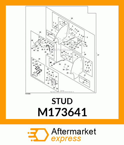 STUD, STUD, PNEUMATIC CYLINDER MOUN M173641