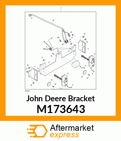 BRACKET, TAIL LIGHT/LICENSE PLATE M173643