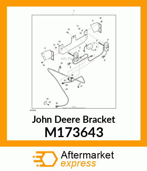 BRACKET, TAIL LIGHT/LICENSE PLATE M173643