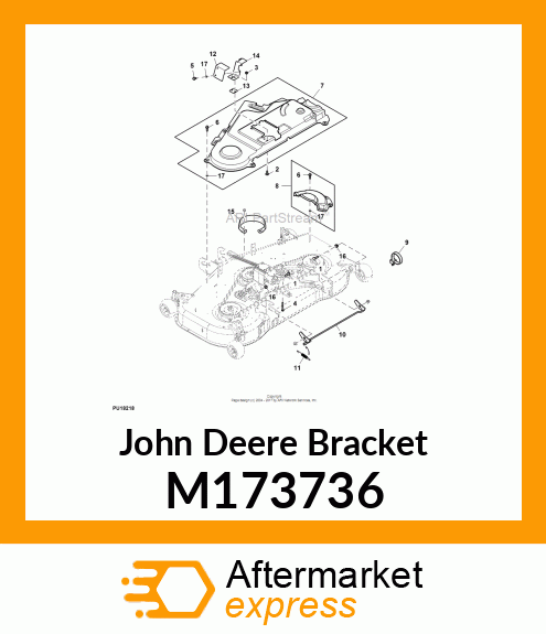 BRACKET, X700 DECK PTO SHIELD M173736