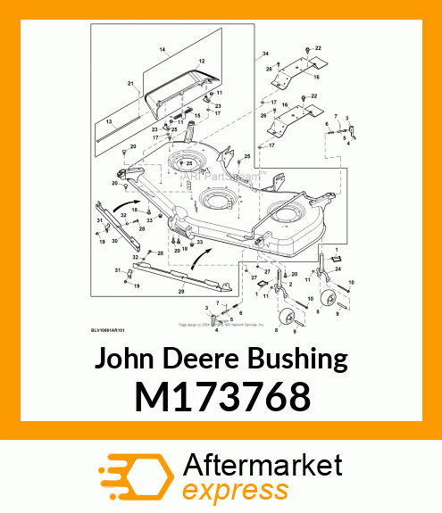 BUSHING, BAFFLE M173768