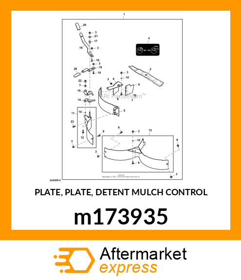 PLATE, PLATE, DETENT MULCH CONTROL m173935