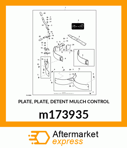 PLATE, PLATE, DETENT MULCH CONTROL m173935