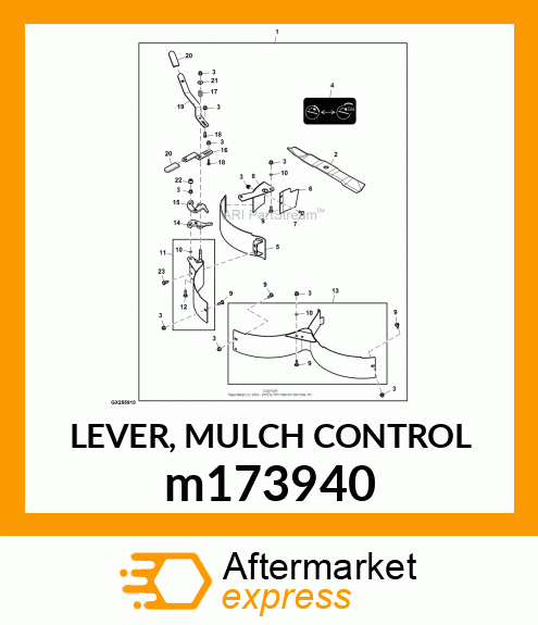 LEVER, MULCH CONTROL m173940