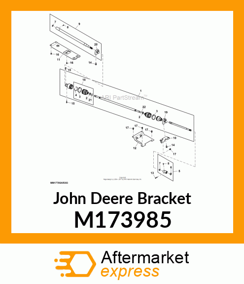 BRACKET, BRACKET, PROP SHAFT, REAR M173985