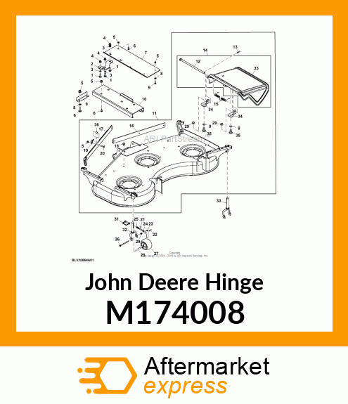 HINGE, HINGE, 60 CHUTE (EXP) M174008