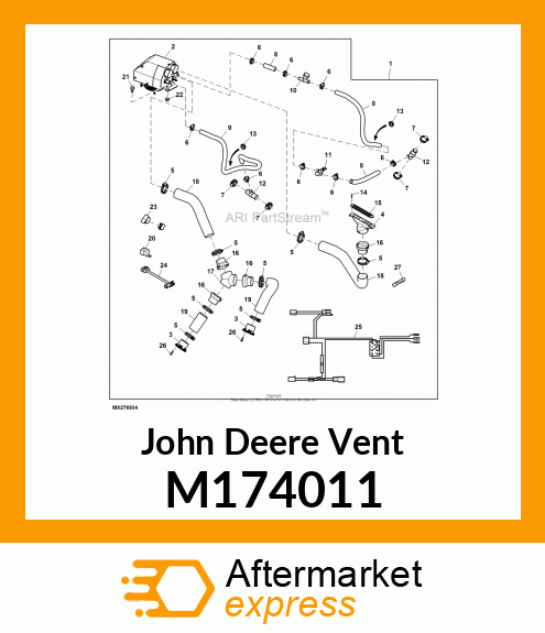 VENT, VENT, WINDSHIELD M174011