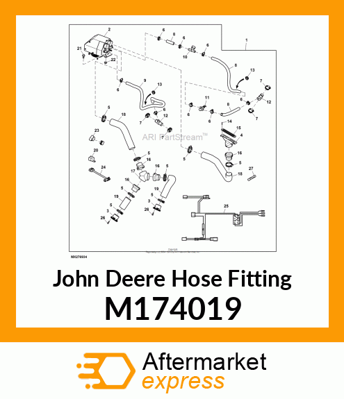 HOSE FITTING, FITTING, 2.5" TO 2" R M174019