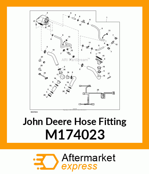 HOSE FITTING, FITTING,3/4" BUSHING M174023