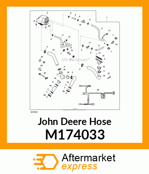 HOSE, HOSE, COOLANT 30" M174033