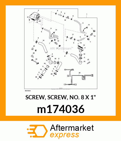 SCREW, SCREW, NO. 8 X 1" m174036