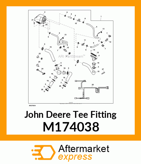 TEE FITTING, TEE FITTING M174038