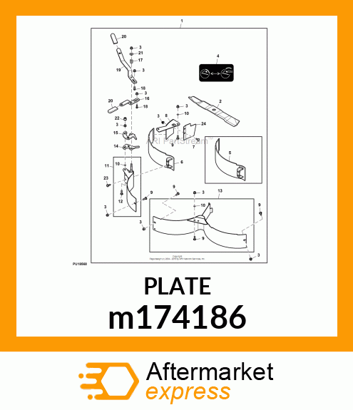 PLATE, PLATE, DETENT EZTRAK m174186