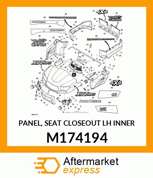 PANEL, SEAT CLOSEOUT LH INNER M174194