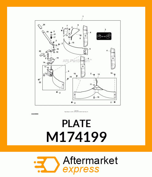 PLATE, PLATE, DETENT MULCH CONTROL M174199