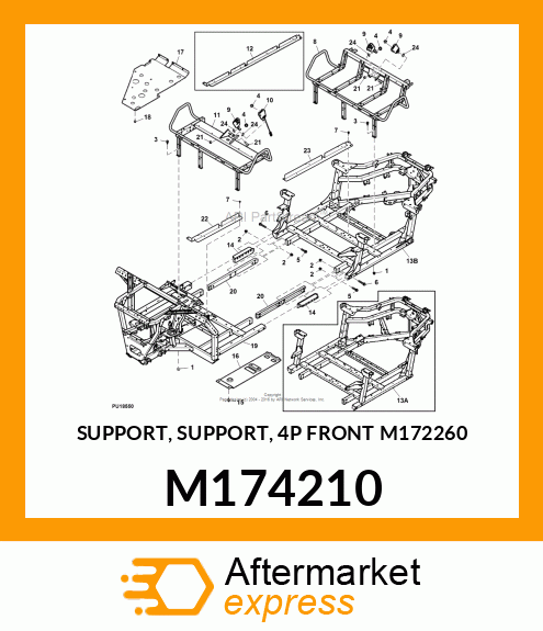 SUPPORT, SUPPORT, 4P FRONT M172260 M174210