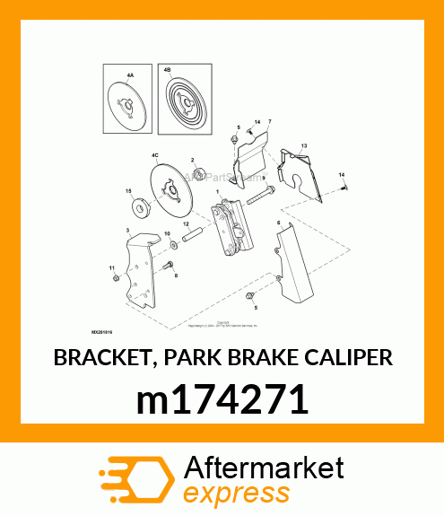 BRACKET, PARK BRAKE CALIPER m174271