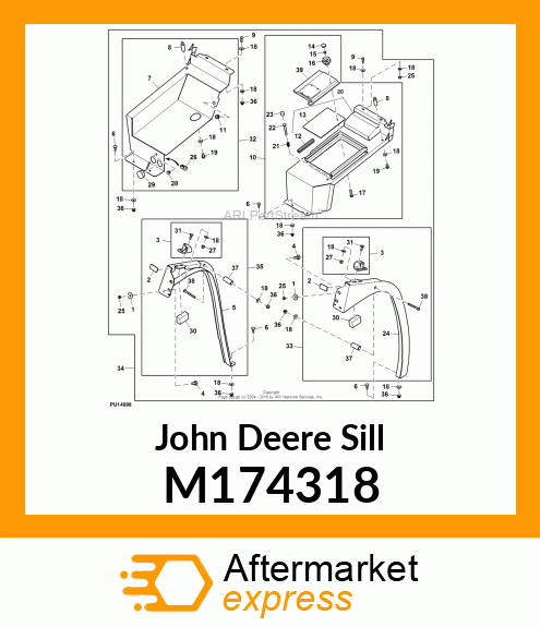 SILL, SILL, RIGHT FENDER WITH SPACE M174318