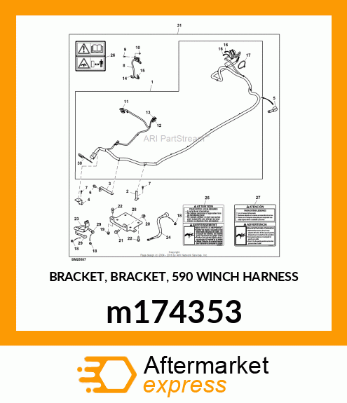 BRACKET, BRACKET, 590 WINCH HARNESS m174353