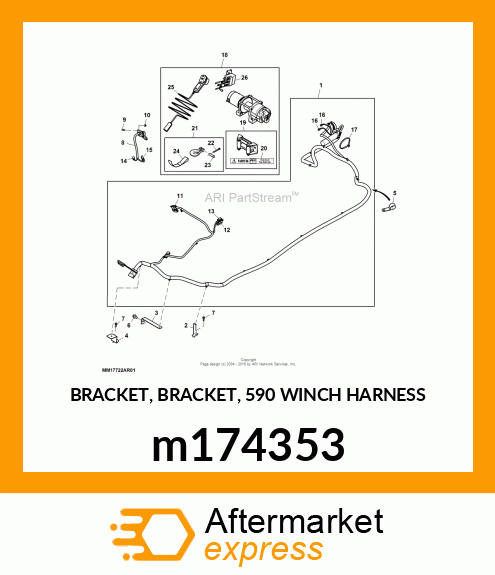 BRACKET, BRACKET, 590 WINCH HARNESS m174353