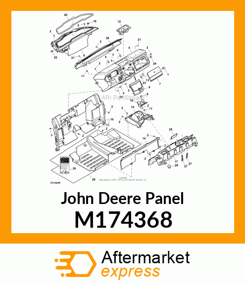 PANEL, BUCKLE CLOSEOUT, RSX (INJ) M174368