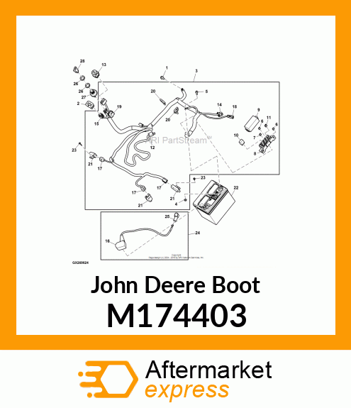 BOOT, BOOT, BATTERY POSITIVE RH M174403