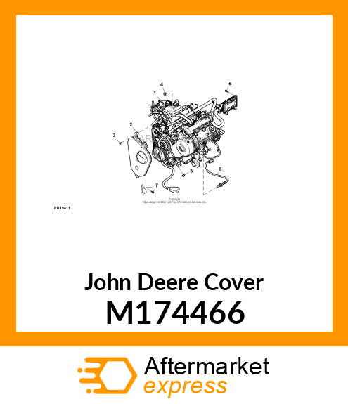 COVER, COVER, ALTERNATOR BELT M174466