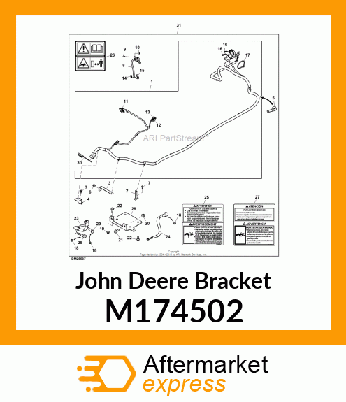 BRACKET, 590 WINCH HARNESS M174502