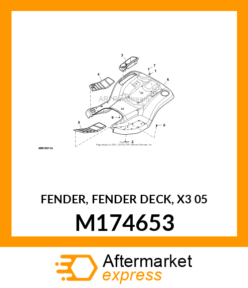 FENDER, FENDER DECK, X3 05 M174653