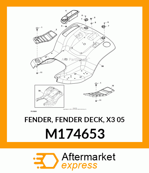 FENDER, FENDER DECK, X3 05 M174653