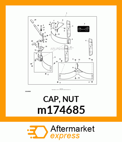 CAP, NUT m174685