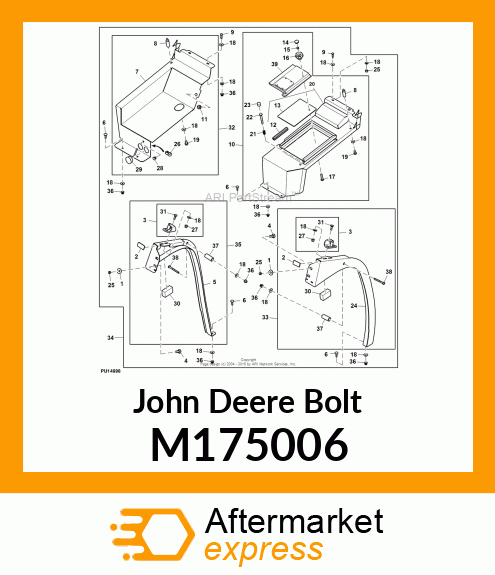 BOLT, BOLT, RND HEAD M6 (SPECIAL) M175006