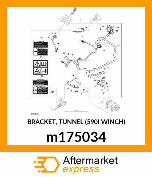 BRACKET, TUNNEL (590I WINCH) m175034