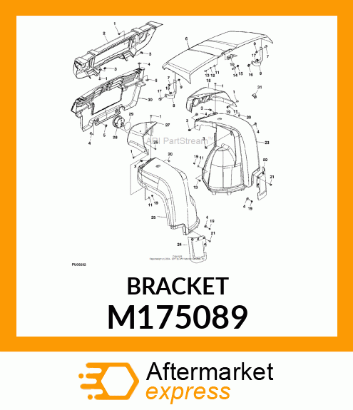 BRACKET, BRACKET, HOOD PIVOT M175089