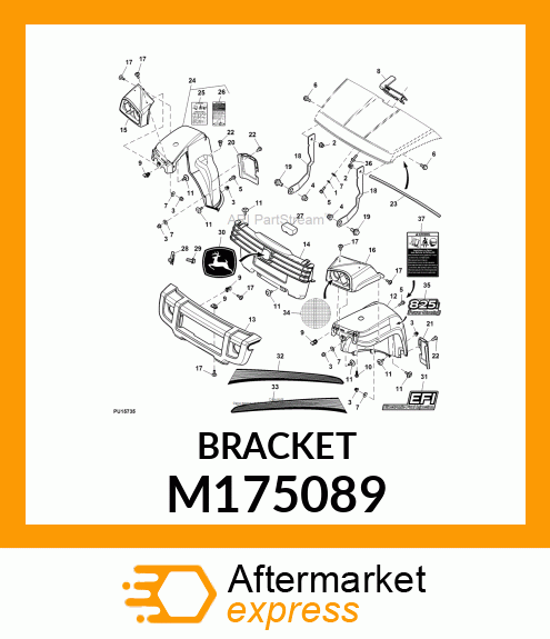 BRACKET, BRACKET, HOOD PIVOT M175089