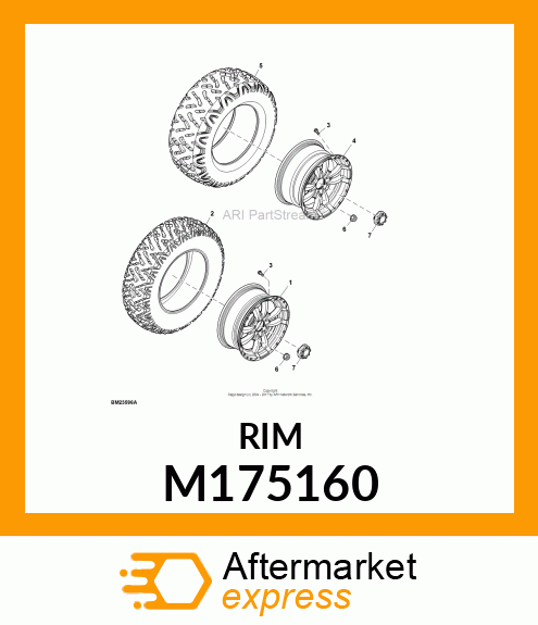 WHEEL, ALLOY 14X6 4BOLT (YELLOW) M175160