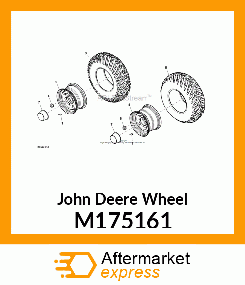 WHEEL, WHEEL, ALLOY 14X6 4BOLT SIL M175161