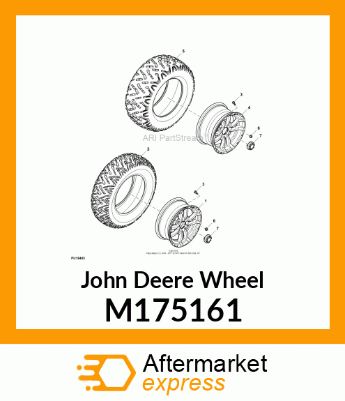 WHEEL, WHEEL, ALLOY 14X6 4BOLT SIL M175161