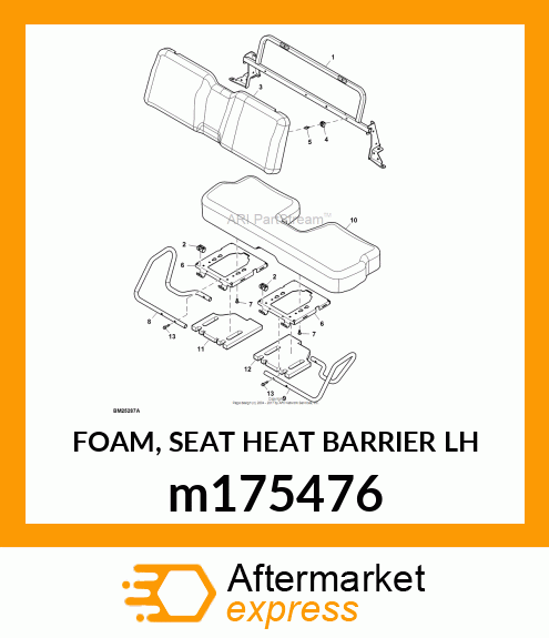 FOAM, SEAT HEAT BARRIER LH m175476