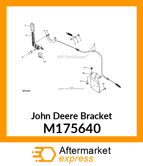 BRACKET, SHIFT CABLE MOUNTING/PAINT M175640