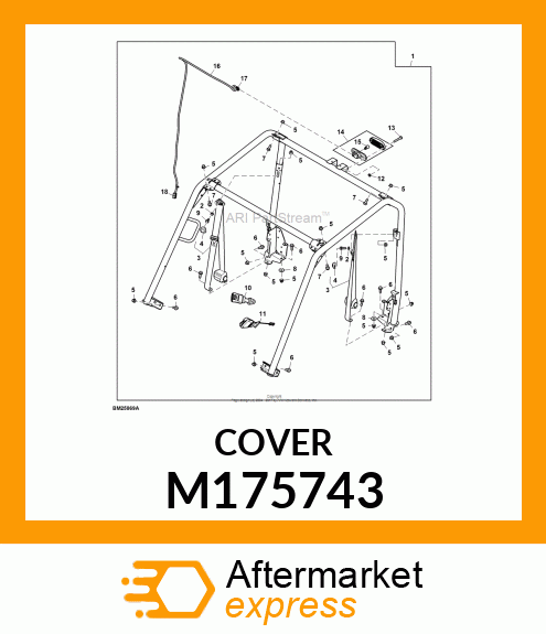 COVER, COVER, SEATBELT D M175743