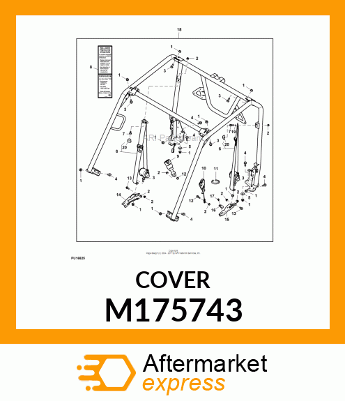 COVER, COVER, SEATBELT D M175743