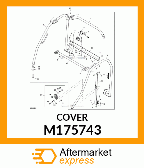 COVER, COVER, SEATBELT D M175743