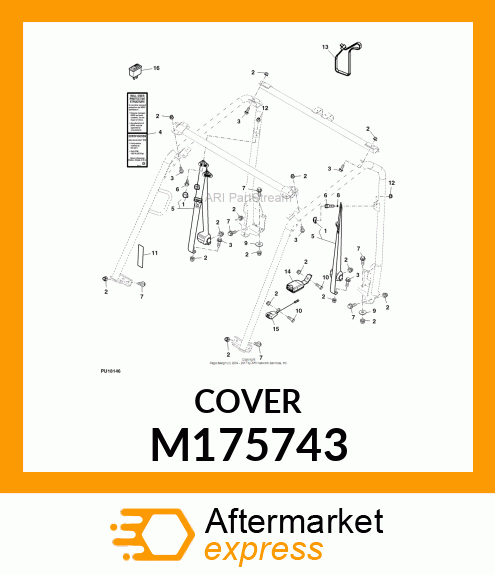 COVER, COVER, SEATBELT D M175743